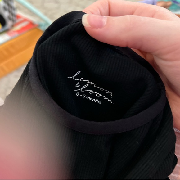 OG Lemon & Loom - Black Ribbed Sleeper - 0-3 Months - Picture 2 of 4